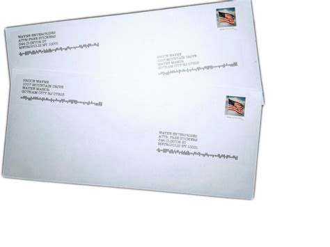 self addressed envelope with tracking.